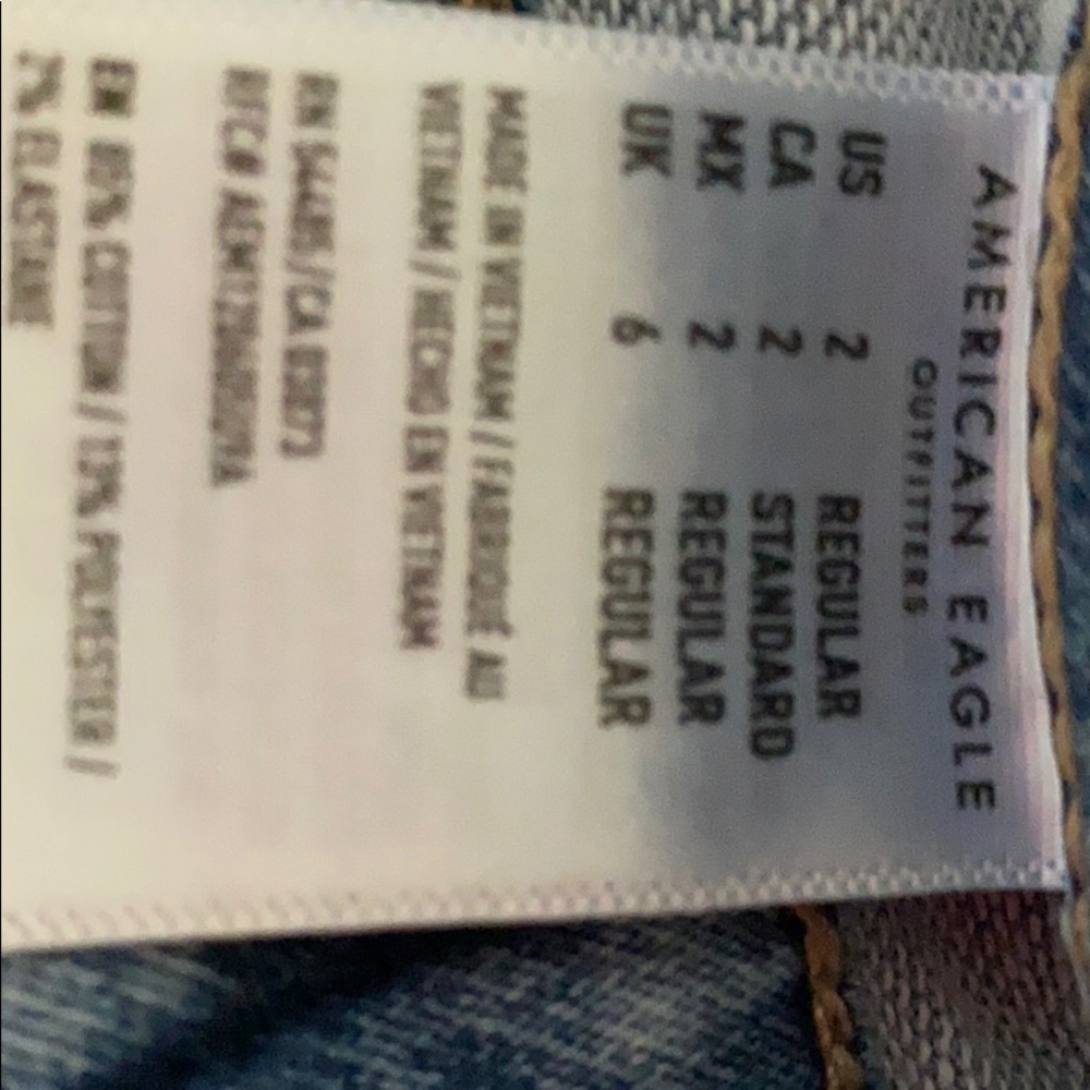 American eagle jeans size 2 regular